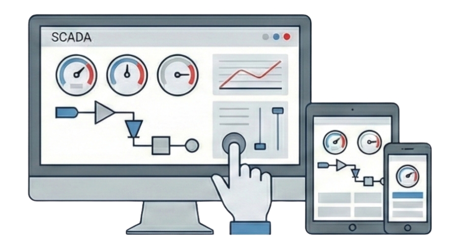 SCADA & HMI development illustration
